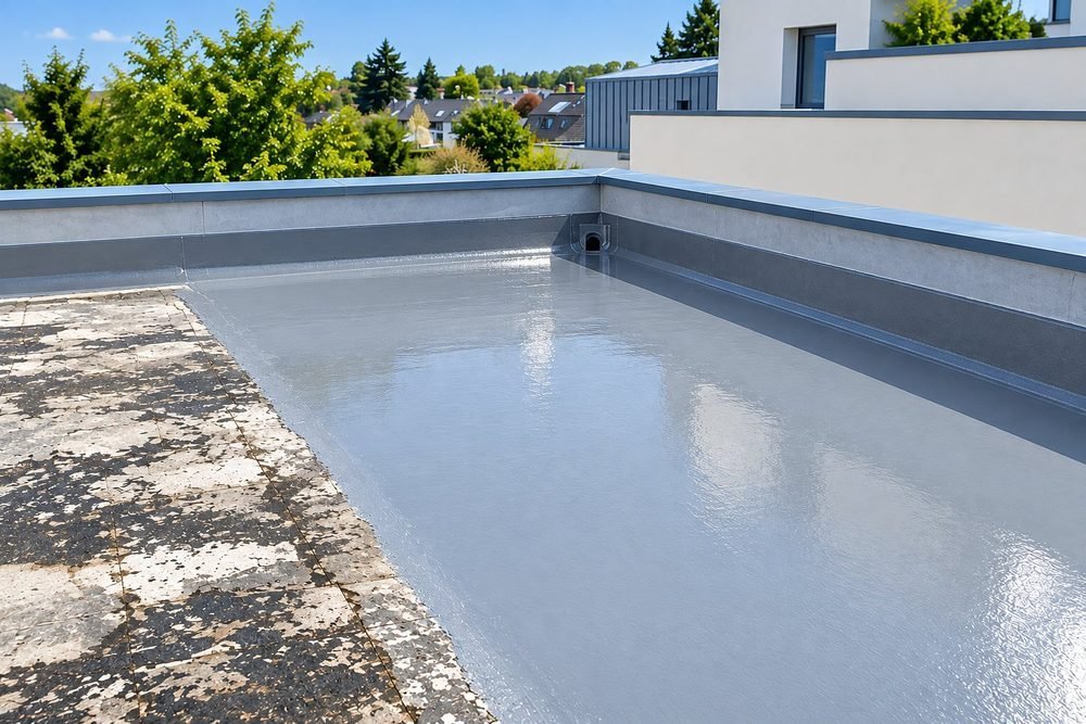 Toiture-terrasse imperméabilisée après entretien